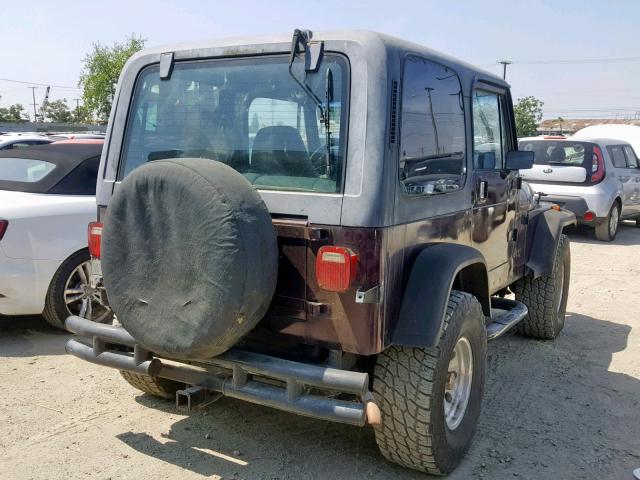 2J4FY59T8LJ511066 - 1990 JEEP WRANGLER / BURGUNDY photo 4