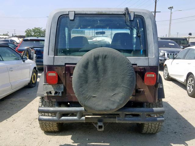 2J4FY59T8LJ511066 - 1990 JEEP WRANGLER / BURGUNDY photo 9