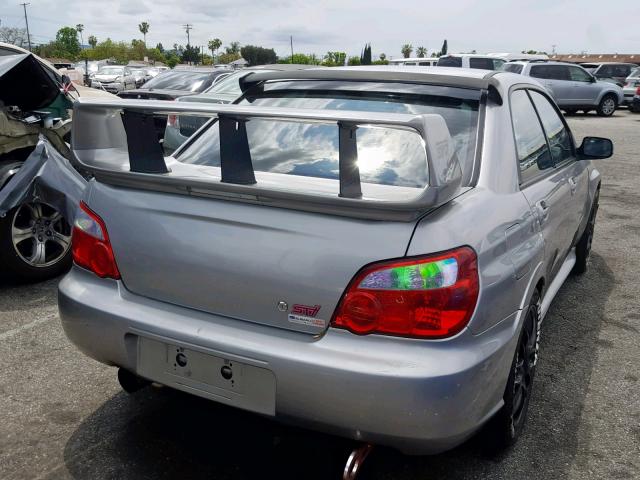 JF1GD706X5L513414 - 2005 SUBARU IMPREZA WR GRAY photo 4