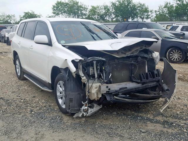 5TDZA3EH3DS044467 - 2013 TOYOTA HIGHLANDER WHITE photo 1