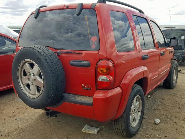 1J4GL58K94W144880 - 2004 JEEP LIBERTY LI RED photo 4