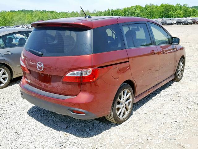 JM1CW2DL5C0109943 - 2012 MAZDA 5 RED photo 4