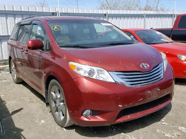 5TDYK3DC4BS057434 - 2011 TOYOTA SIENNA XLE RED photo 1