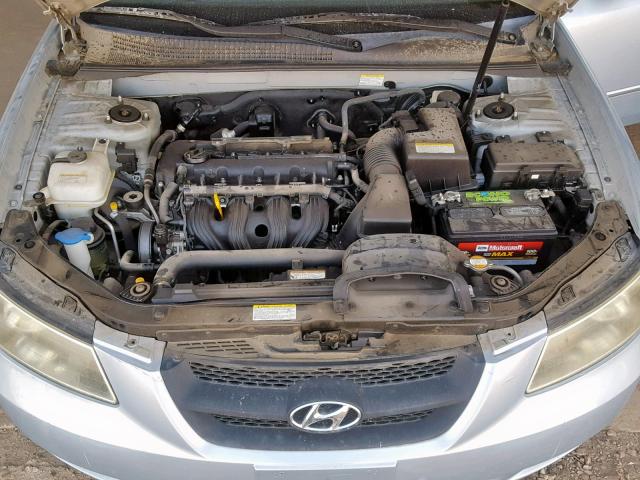 5NPET46C56H073026 - 2006 HYUNDAI SONATA GL GRAY photo 7