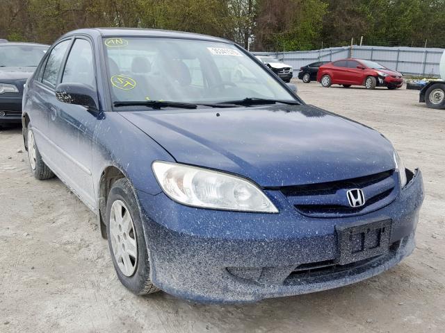 2HGES15464H910854 - 2004 HONDA CIVIC DX BLUE photo 1