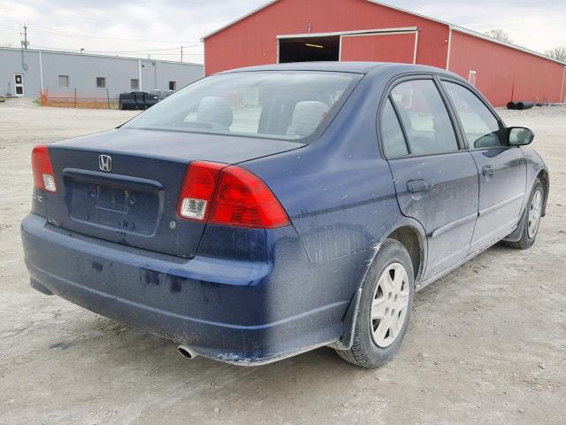 2HGES15464H910854 - 2004 HONDA CIVIC DX BLUE photo 4