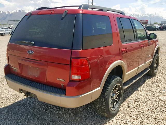 1FMZU74W65ZA58728 - 2005 FORD EXPLORER E RED photo 4