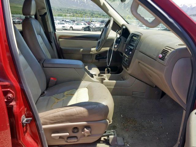 1FMZU74W65ZA58728 - 2005 FORD EXPLORER E RED photo 5