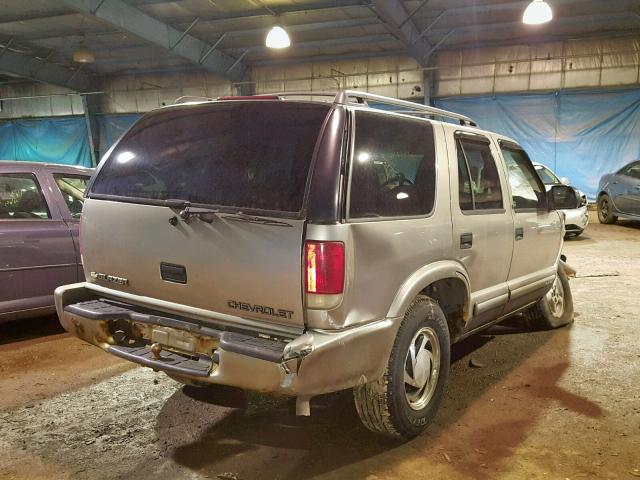 1GNDT13W412143514 - 2001 CHEVROLET BLAZER TAN photo 4