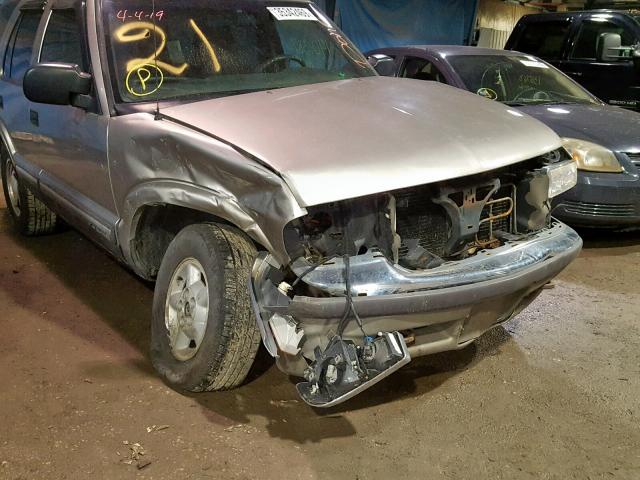 1GNDT13W412143514 - 2001 CHEVROLET BLAZER TAN photo 9