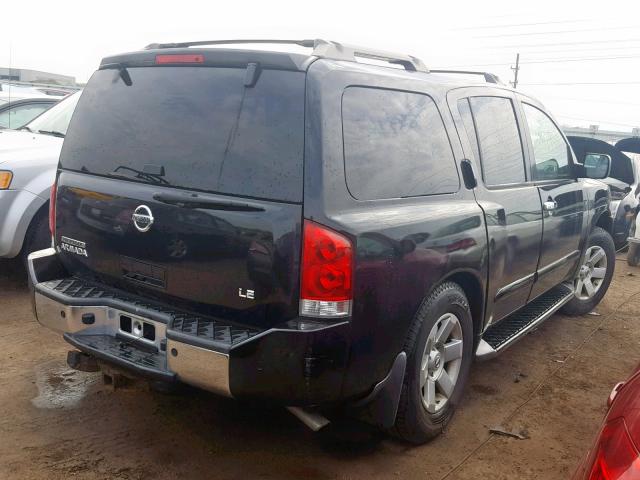 5N1AA08B34N723255 - 2004 NISSAN ARMADA SE BLACK photo 4