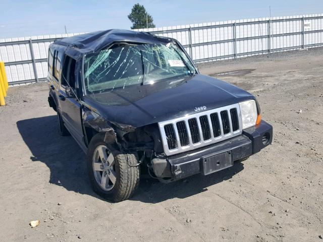 1J8HH48K77C628356 - 2007 JEEP COMMANDER BLACK photo 1
