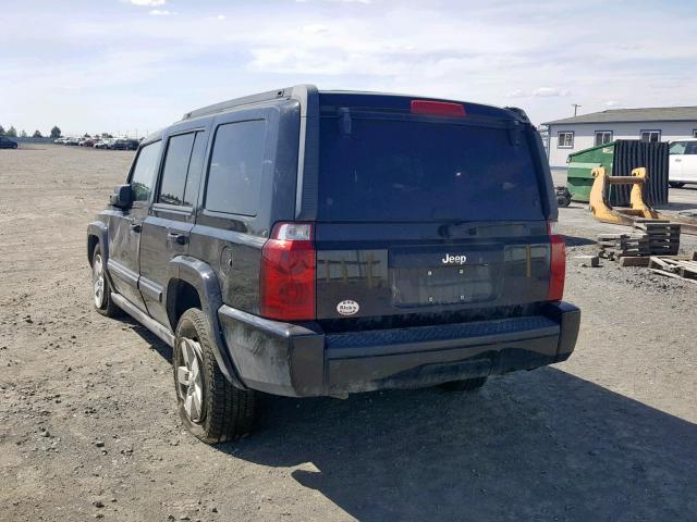 1J8HH48K77C628356 - 2007 JEEP COMMANDER BLACK photo 3