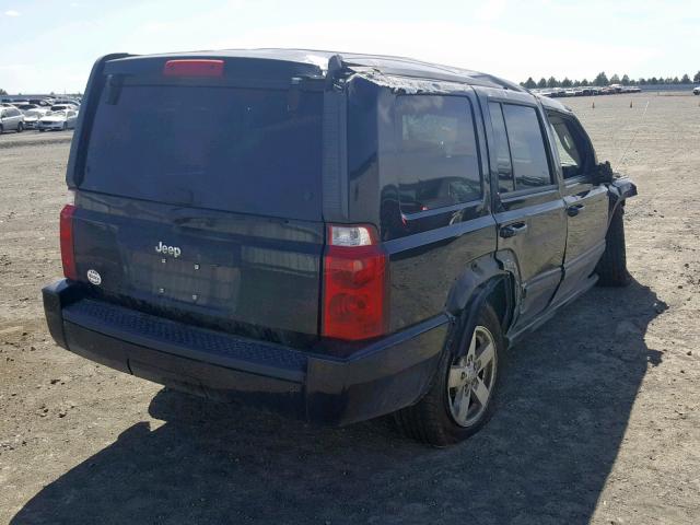 1J8HH48K77C628356 - 2007 JEEP COMMANDER BLACK photo 4
