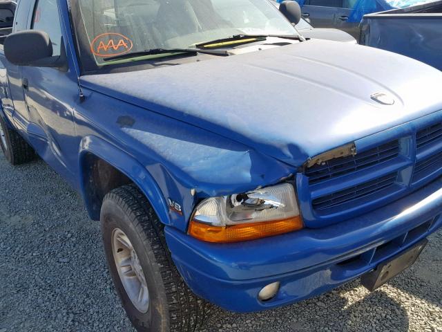 1B7GG22Y6XS180950 - 1999 DODGE DAKOTA BLUE photo 9