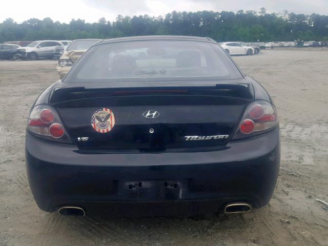 KMHHN66F08U286578 - 2008 HYUNDAI TIBURON GT BLACK photo 9