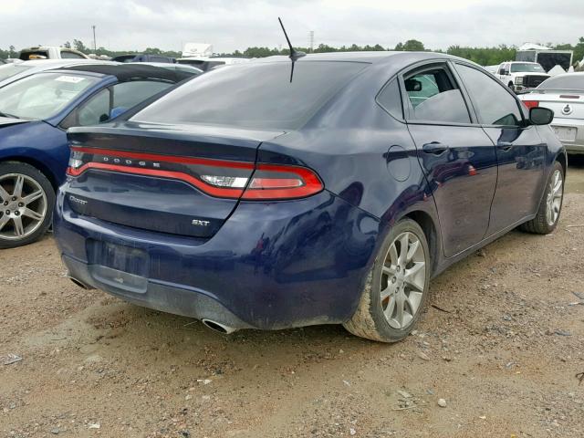 1C3CDFBA3DD288626 - 2013 DODGE DART SXT BLUE photo 4