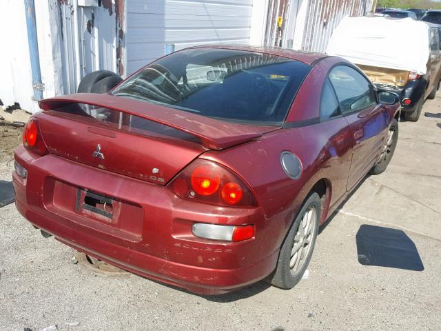 4A3AC44G02E046912 - 2002 MITSUBISHI ECLIPSE GS MAROON photo 4