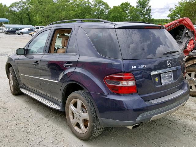 4JGBB86E68A366566 - 2008 MERCEDES-BENZ ML 350 BLUE photo 3