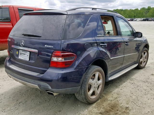 4JGBB86E68A366566 - 2008 MERCEDES-BENZ ML 350 BLUE photo 4