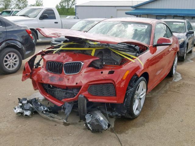 WBA1G9C57GV726461 - 2016 BMW 228 XI RED photo 2