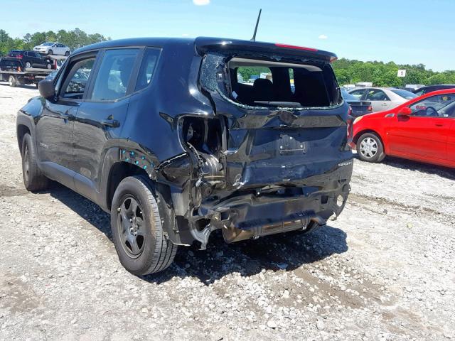 ZACCJAAB5HPE83605 - 2017 JEEP RENEGADE S 黑色 照片 3