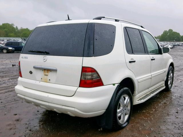 4JGAB57E05A536571 - 2005 MERCEDES-BENZ ML 350 WHITE photo 4