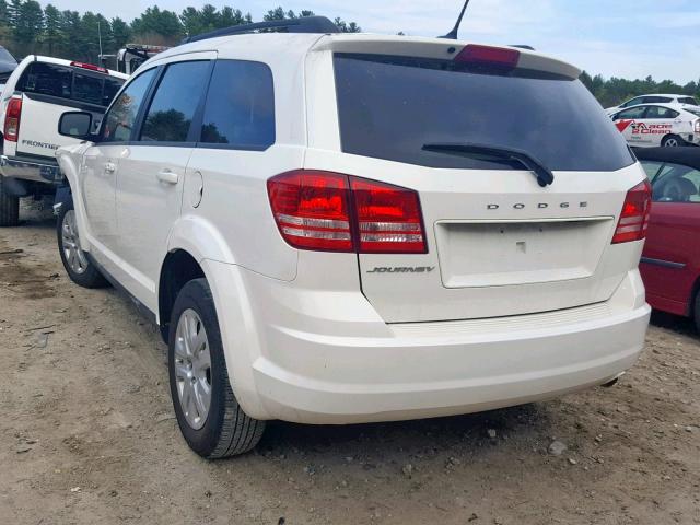 3C4PDCAB1JT324793 - 2018 DODGE JOURNEY SE WHITE photo 3