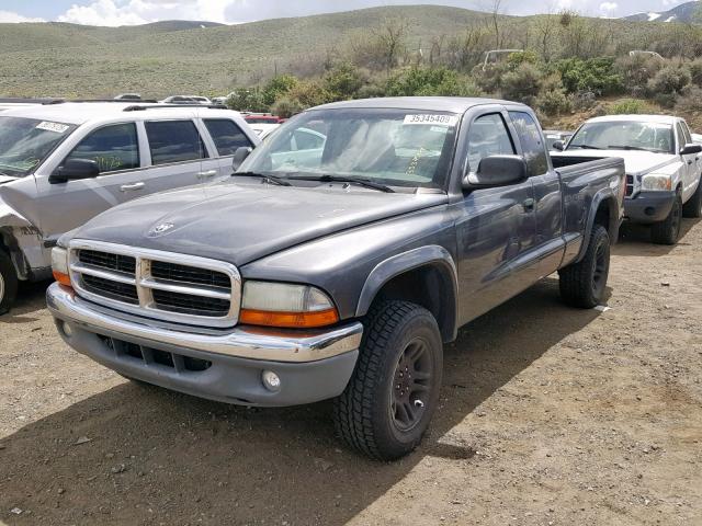 1D7HG42N63S164480 - 2003 DODGE DAKOTA SLT GRAY photo 2