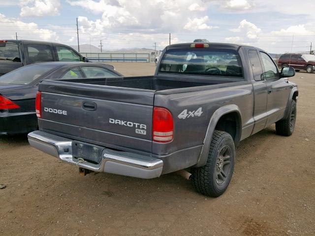 1D7HG42N63S164480 - 2003 DODGE DAKOTA SLT GRAY photo 4