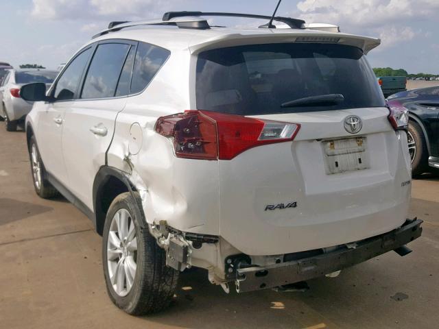 2T3YFREVXDW025225 - 2013 TOYOTA RAV4 LIMIT WHITE photo 3