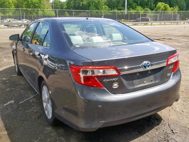 4T1BD1FK0CU035903 - 2012 TOYOTA CAMRY HYBR GRAY photo 3