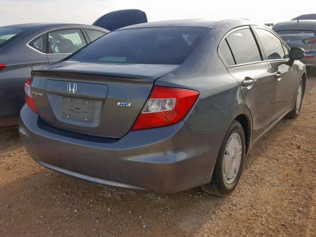 2HGFB2F6XCH518517 - 2012 HONDA CIVIC HF GRAY photo 4