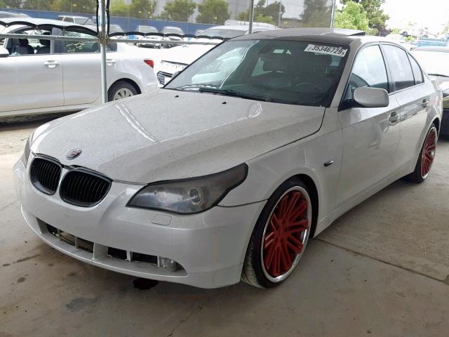 WBANE53567CW60254 - 2007 BMW 525 I WHITE photo 2