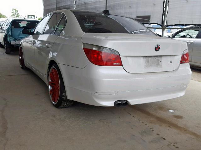 WBANE53567CW60254 - 2007 BMW 525 I WHITE photo 3