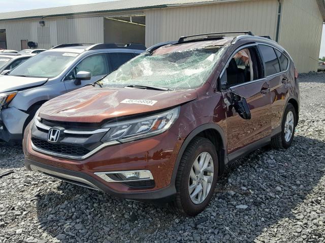 5J6RM3H72FL023909 - 2015 HONDA CR-V EXL BROWN photo 2