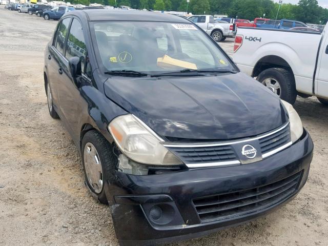 3N1BC11E57L449111 - 2007 NISSAN VERSA S BLACK photo 1