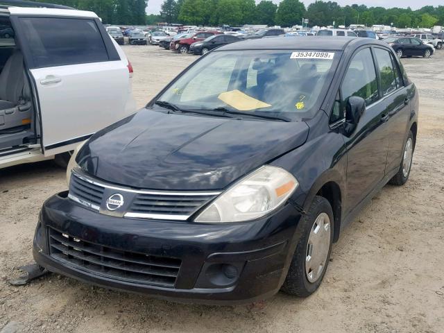 3N1BC11E57L449111 - 2007 NISSAN VERSA S BLACK photo 2