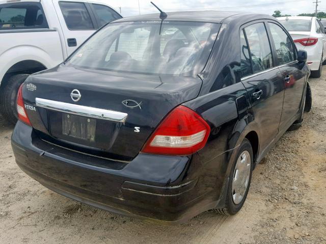 3N1BC11E57L449111 - 2007 NISSAN VERSA S BLACK photo 4