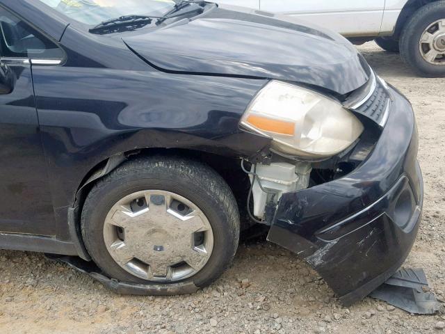 3N1BC11E57L449111 - 2007 NISSAN VERSA S BLACK photo 9