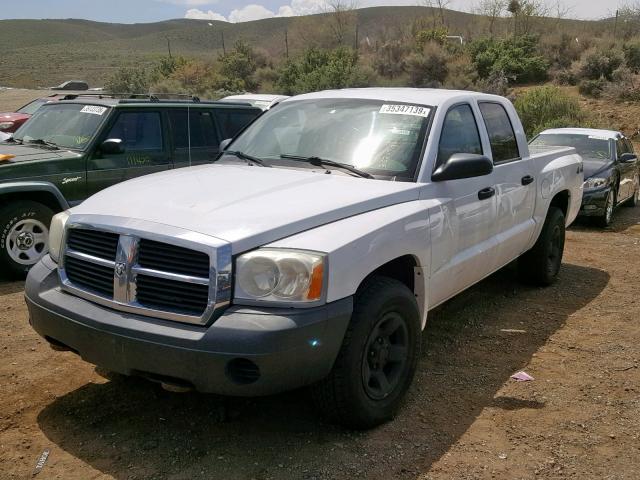 1D7HW28KX5S231492 - 2005 DODGE DAKOTA QUA WHITE photo 2