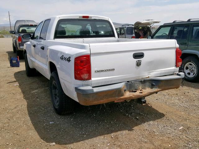 1D7HW28KX5S231492 - 2005 DODGE DAKOTA QUA WHITE photo 3