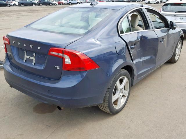 YV1622FS8C2043531 - 2012 VOLVO S60 T5 BLUE photo 4