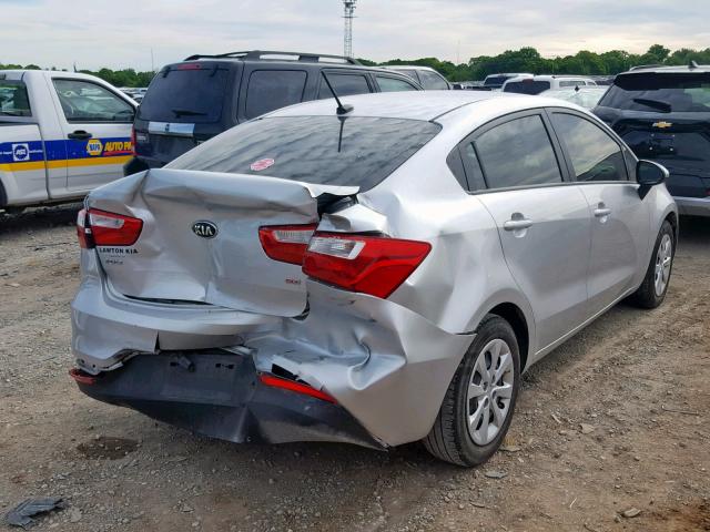 KNADM4A31H6121292 - 2017 KIA RIO LX SILVER photo 4