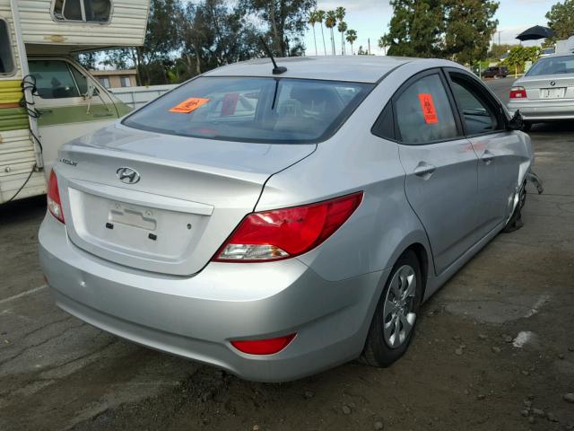 KMHCT4AE5GU017459 - 2016 HYUNDAI ACCENT SE SILVER photo 4