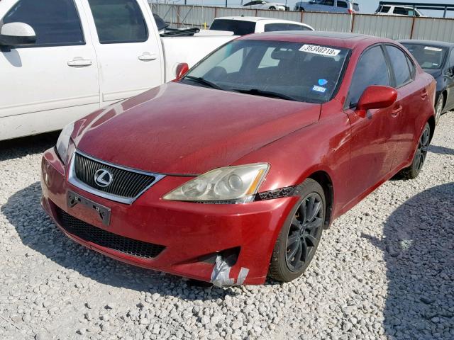 JTHCK262485027002 - 2008 LEXUS IS 250 RED photo 2