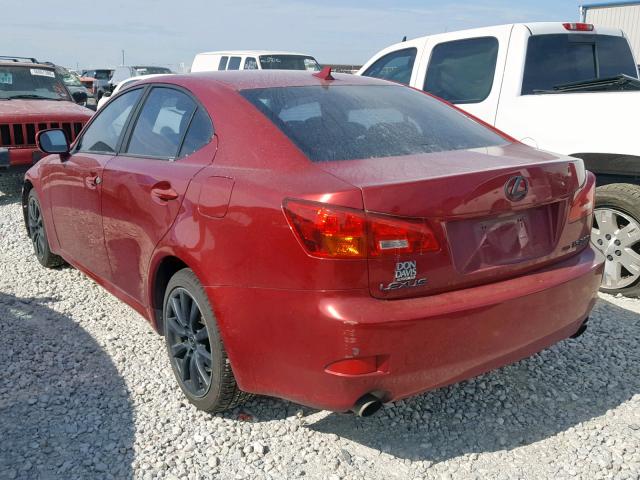 JTHCK262485027002 - 2008 LEXUS IS 250 RED photo 3