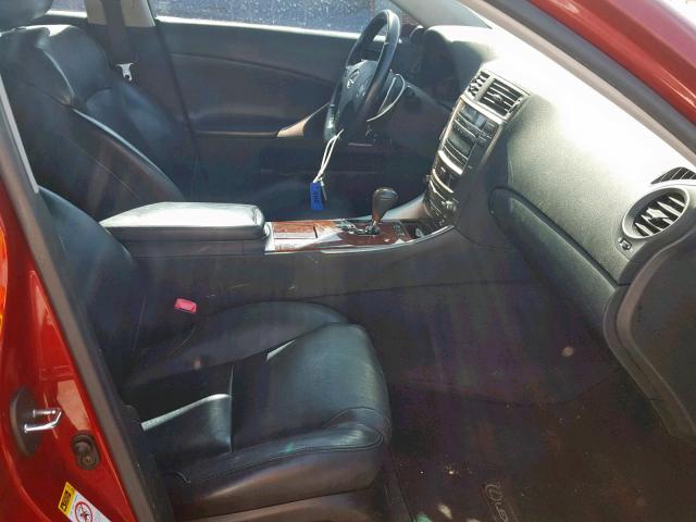 JTHCK262485027002 - 2008 LEXUS IS 250 RED photo 5