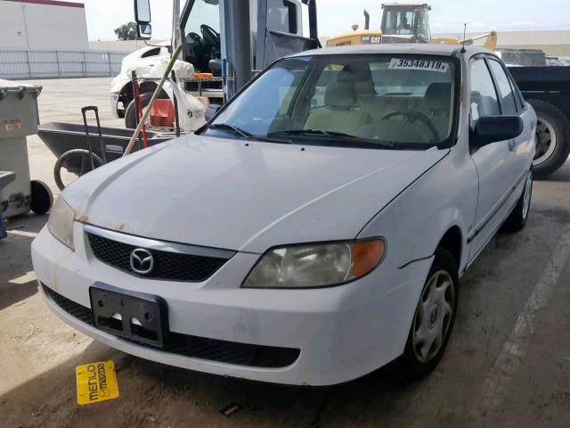 JM1BJ222310451652 - 2001 MAZDA PROTEGE DX WHITE photo 2