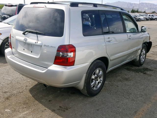 JTEDP21A840009935 - 2004 TOYOTA HIGHLANDER SILVER photo 4